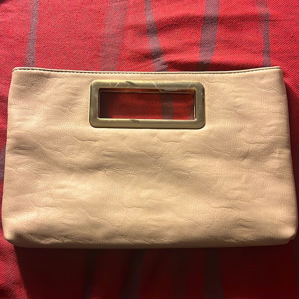 Beige hand bag